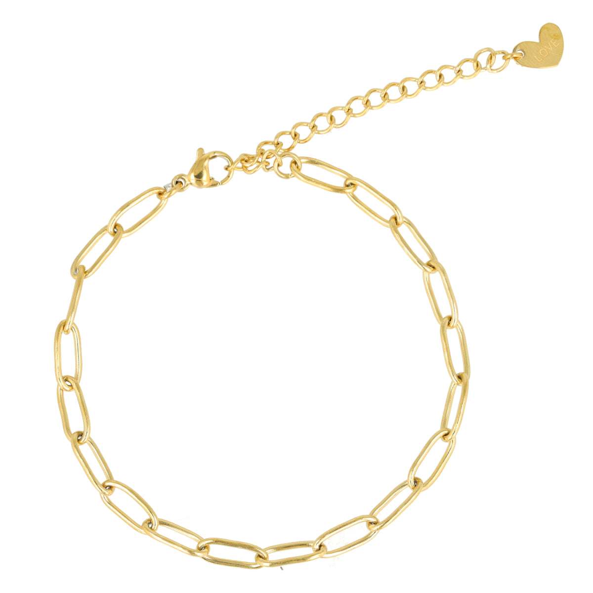 Feines Gliederarmband mit ovalen Gliedern