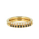 Ringset Zirkonia – Weiß und Schwarz