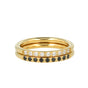 Ringset Zirkonia – Weiß und Schwarz