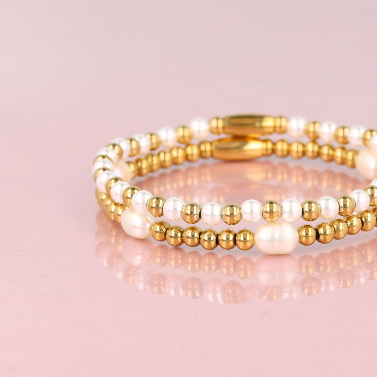 Armbandset mit Süßwasserperlen