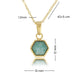 Gouden ketting met zeshoekige Amazonite hanger