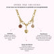 Set delicate necklace with charms - lucky heart and gemstones