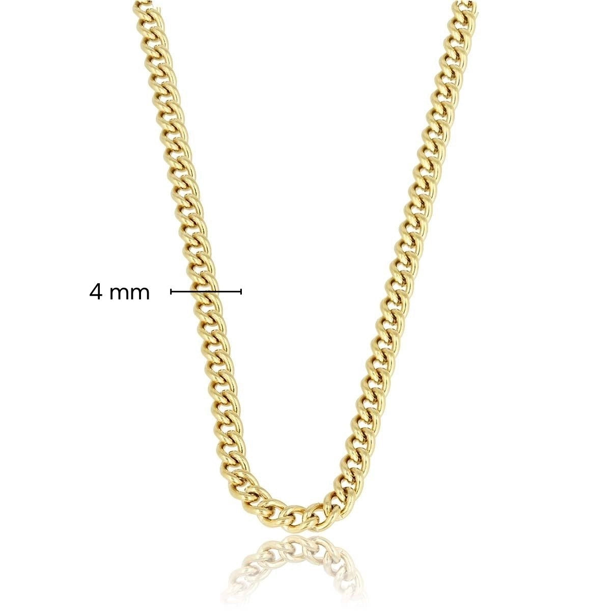 Gouden Ketting 4mm Grove Schakels Stoer Design