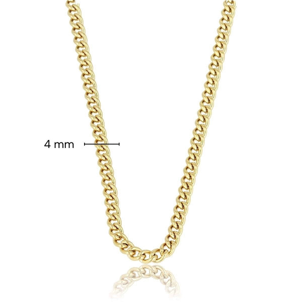 Gouden Ketting 4mm Grove Schakels Stoer Design