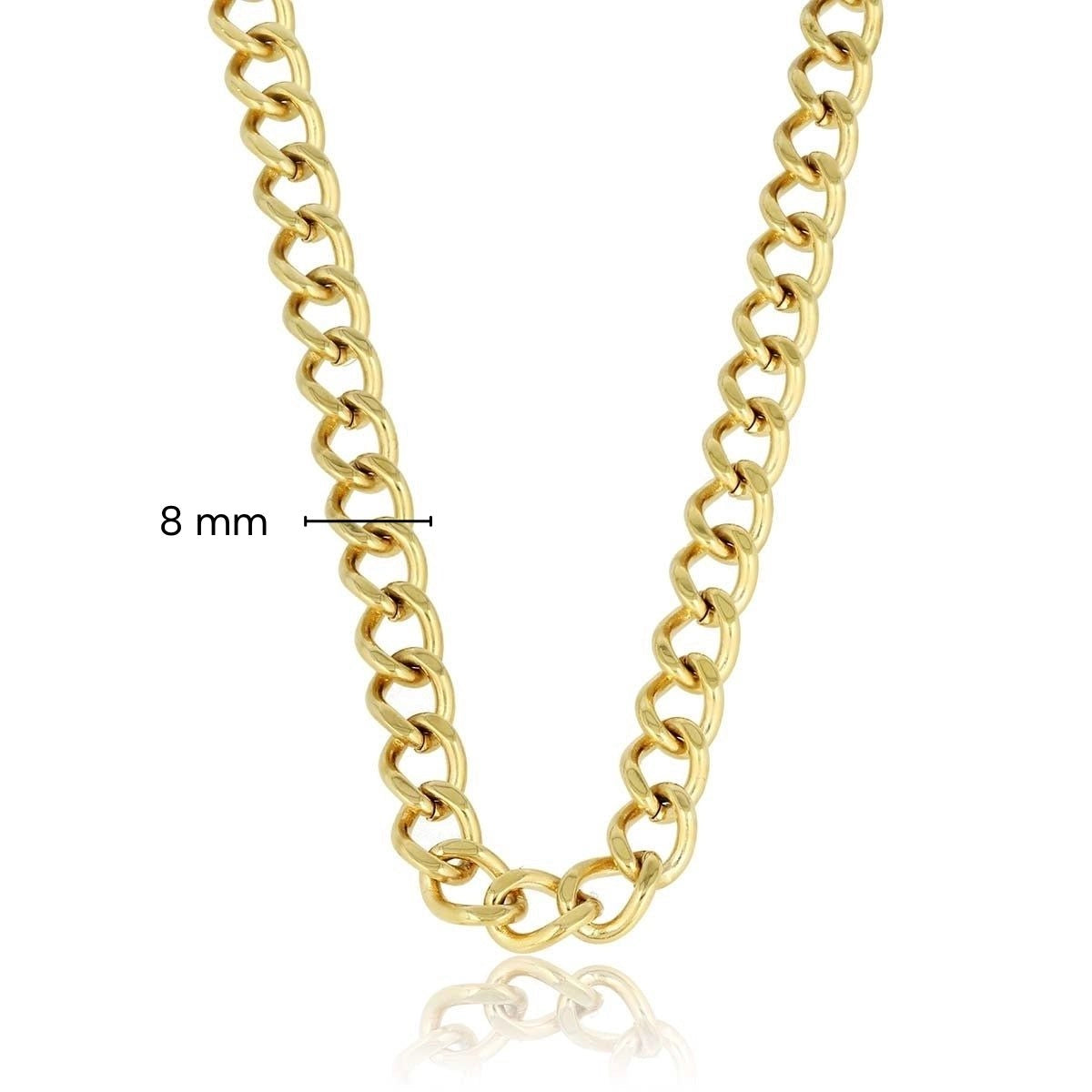 Goldene Halskette 6mm Grobe Glieder Elegantes Design