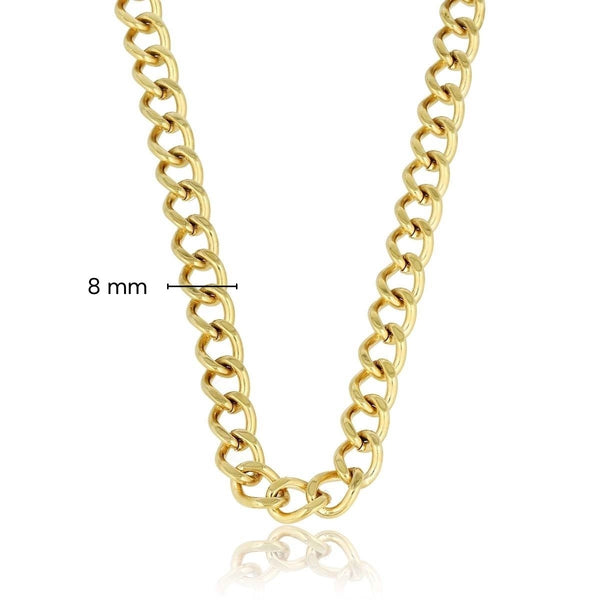 Goldene Halskette 6mm Grobe Glieder Elegantes Design