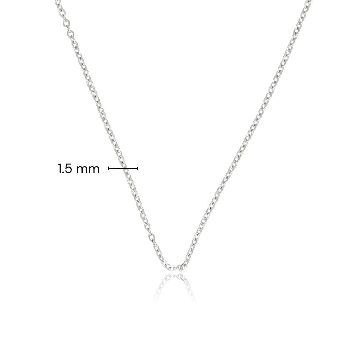 Fine 1mm Stainless Steel Link Chain - Silver Colored