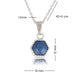 Zilveren Ketting met Blue Aventurine Zeshoek Hanger