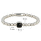 Zilverkleurige Onyx Edelsteen Damesarmband