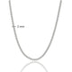Silberne Luxus-Box-Kette 470mm Edelstahl