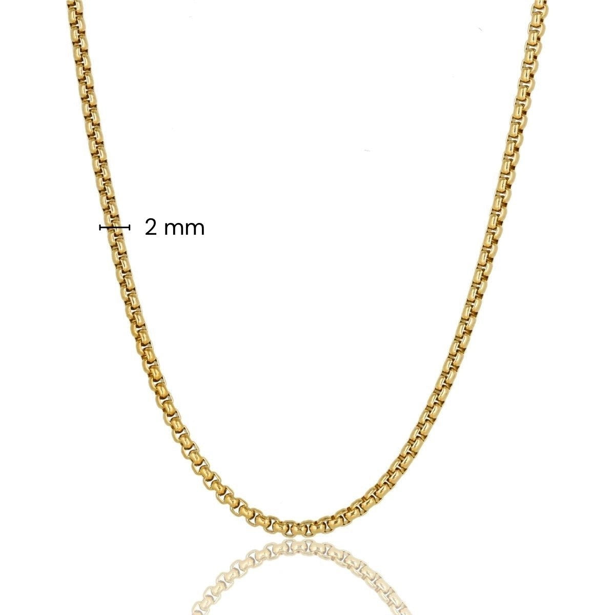 Luxe Gouden Box ketting 470mm - Elegant Sieraad