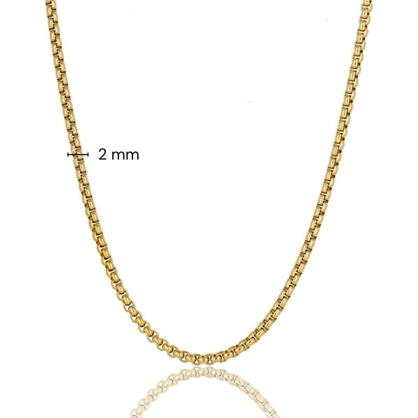 Luxe Goldene Box Kette 470mm - Elegantes Schmuckstück
