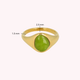 Gouden Ring met Organische Vorm - Peridot