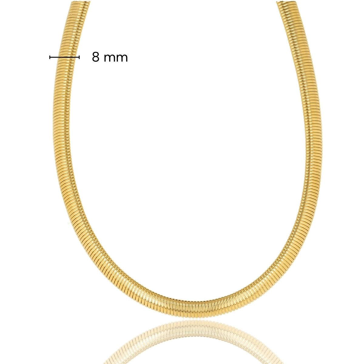 Goldene Halskette 14 Karat Edelstahl