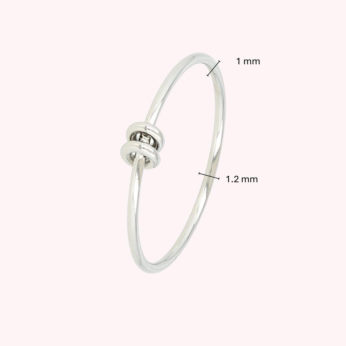 Feiner silberner Stapelring - zwei Ringe - hypoallergen