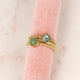Gold ring set with Aventurine