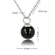 Zilveren ketting met ronde Onyx edelsteen