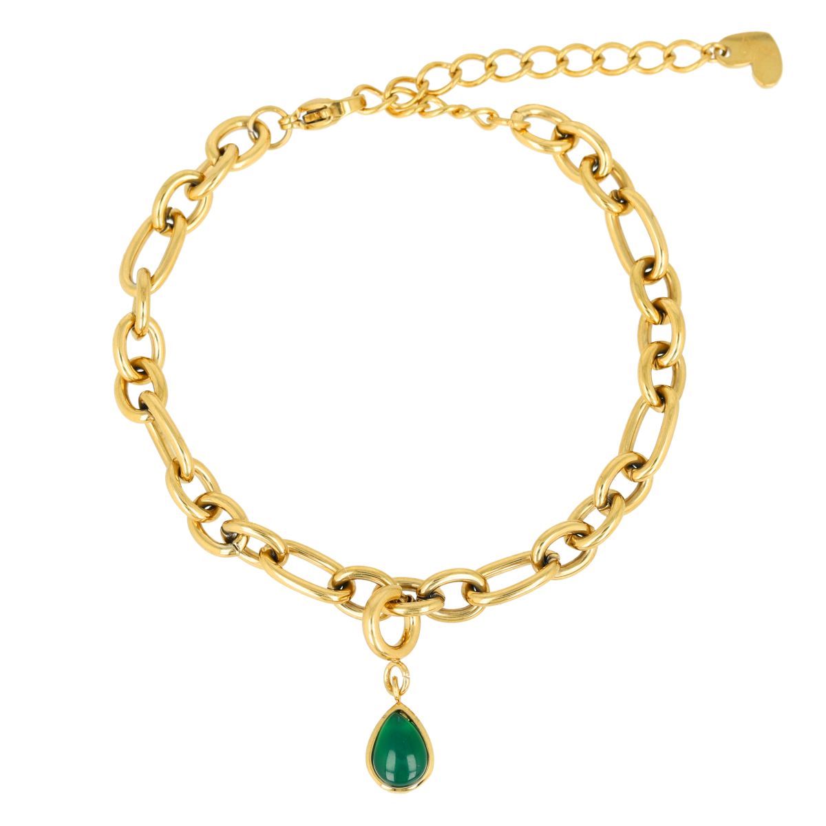 Armband met Green Agate - Geboortesteen Mei