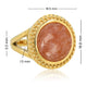 Vintage Ring met Ronde Edelsteen • Berry Quartz