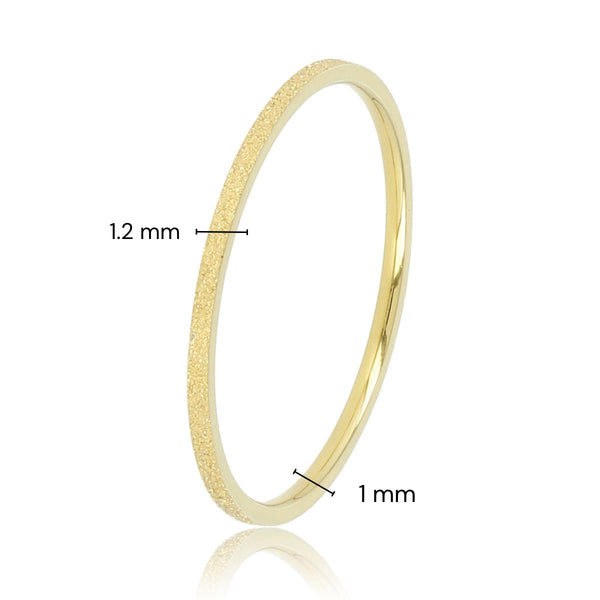 Ansteckring Gold - Sternenstaub-Effekt - 1mm schmal