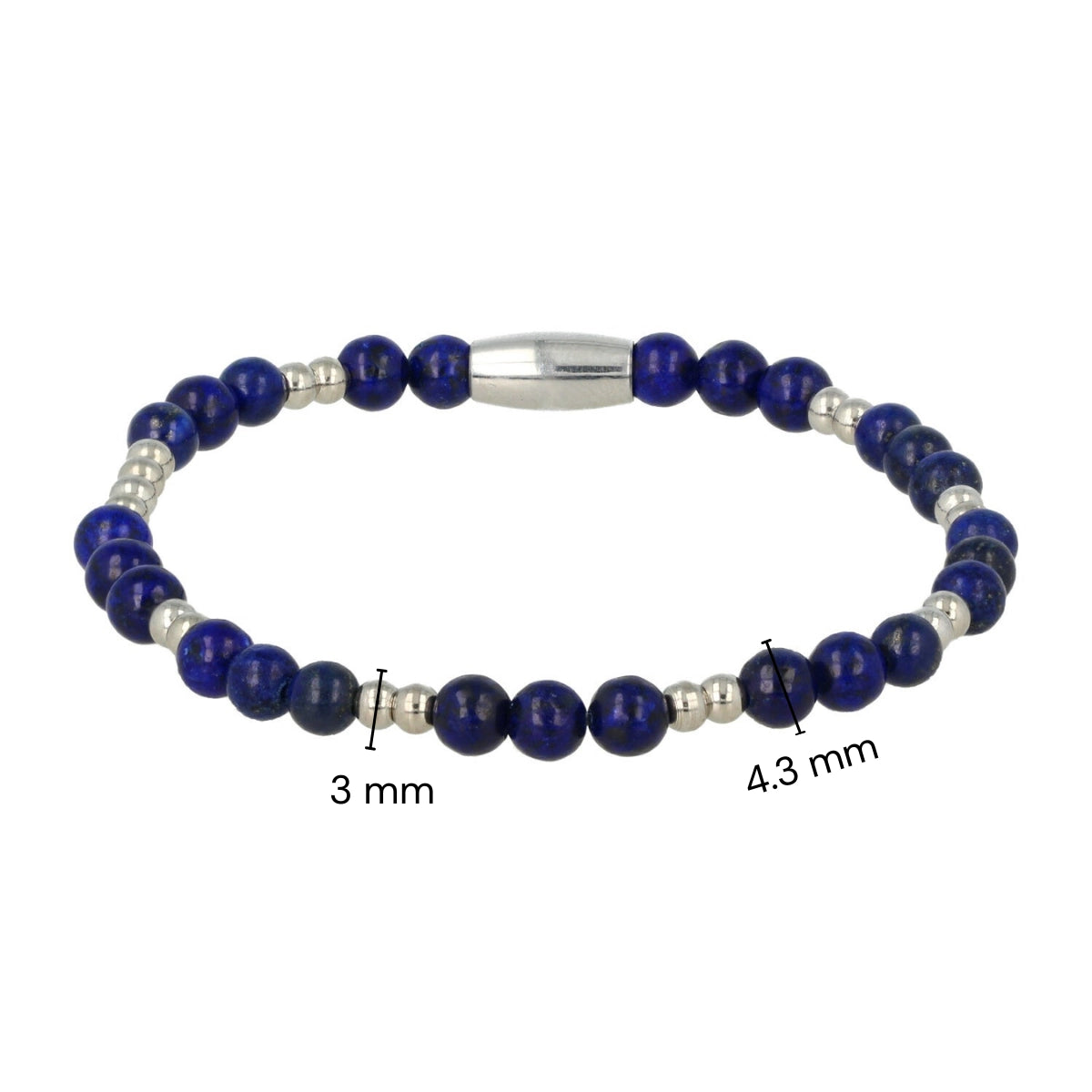 Luxe Lapis Lazuli Bracelet of stainless steel