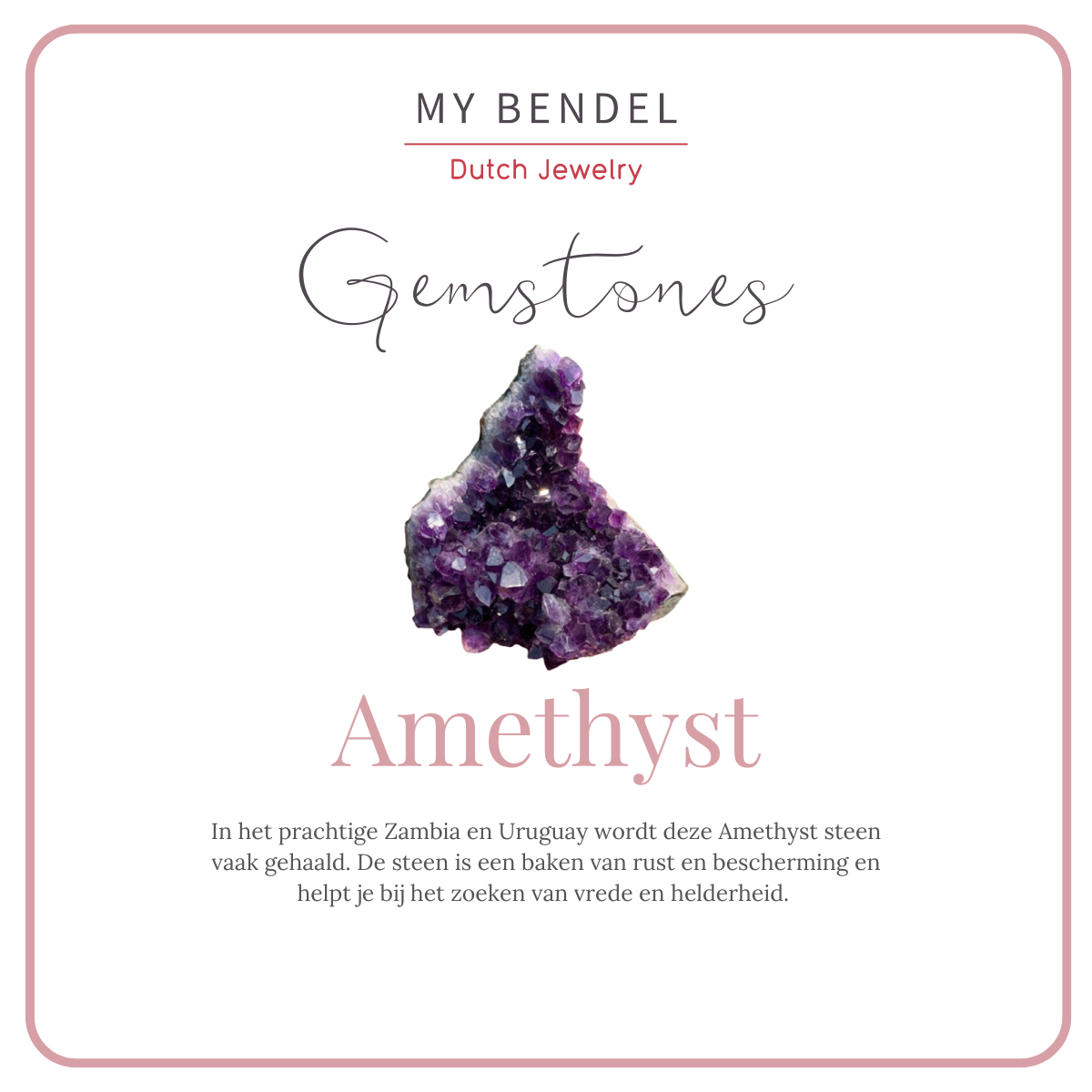 Amethist Bedel • Rust & Balans