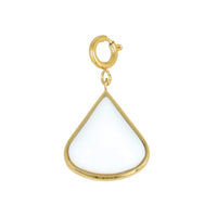 Large Charm – White Aventurine - Birthstone April
