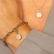 Round Charm with Zirconia Stones • 11 mm