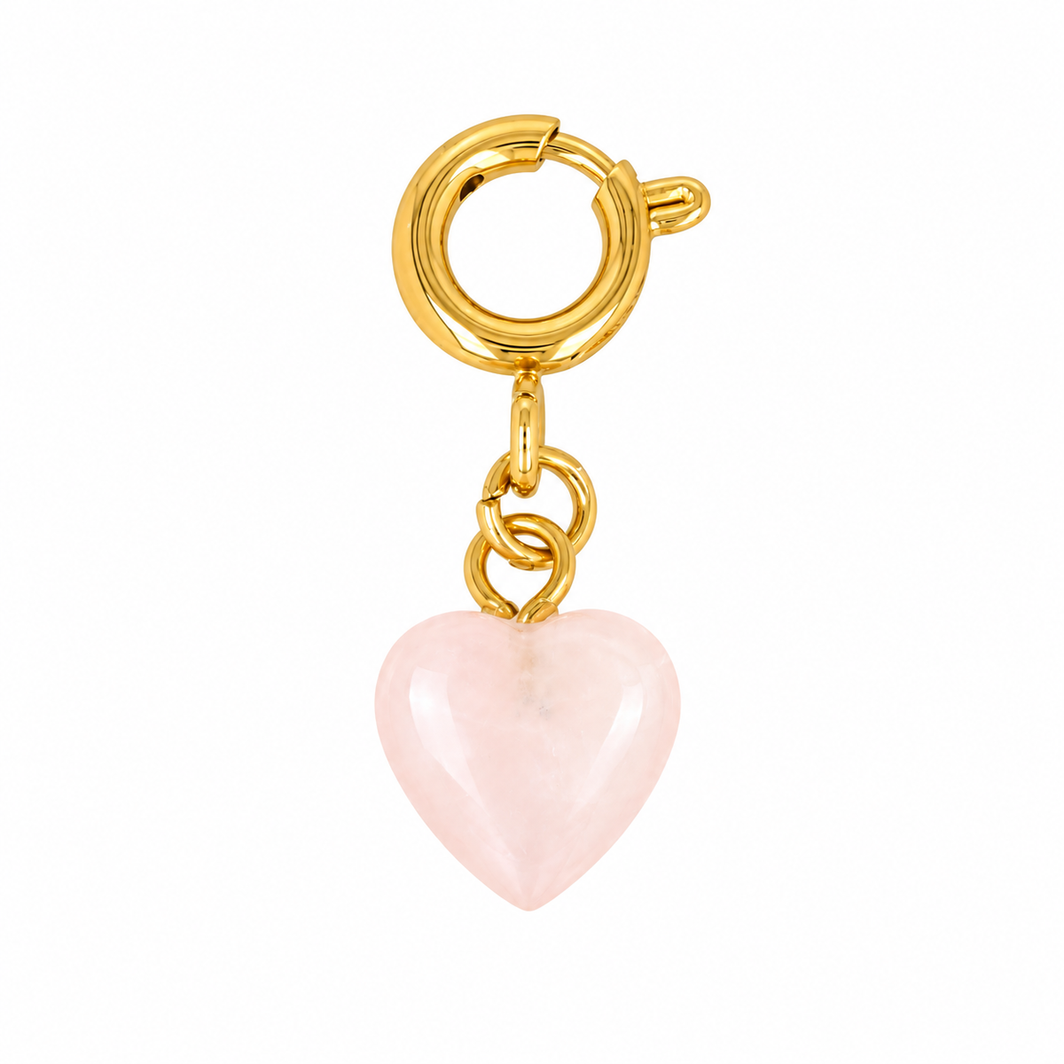 Edelstenen Hartjesbedel • Rose Quartz