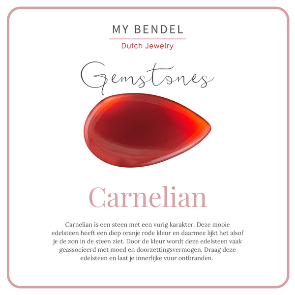 Gouden ring met zonnetje - Carnelian edelsteen - Stijlvol - My Bendel