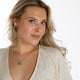 Zilveren Ketting met Chrysoprase Peervormige Hanger