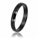 Ceramic Ring • Faceted Cut • 3 mm • Black