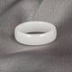 Unzerbrechlicher Keramikring - weiß - 6 mm - hypoallergen