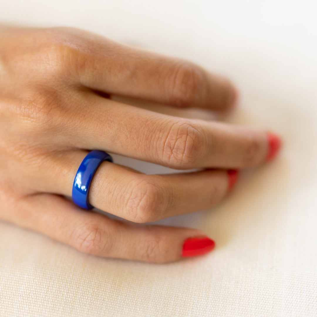 Keramieken Ring • 6 mm • Kobalt Blauw