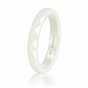Keramischer Ring • Facettenschliff • 3 mm • Weiß