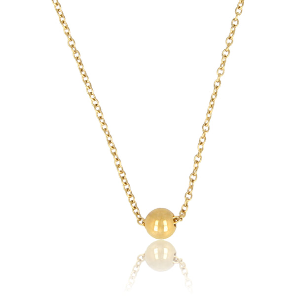 Gouden Ketting met Gouden Ceramic Bolletje