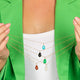 Gouden Ketting met White Aventurine Peervormige Hanger