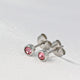 Roze Zirkonia Oorbellen: Stalen Elegantie in 4mm