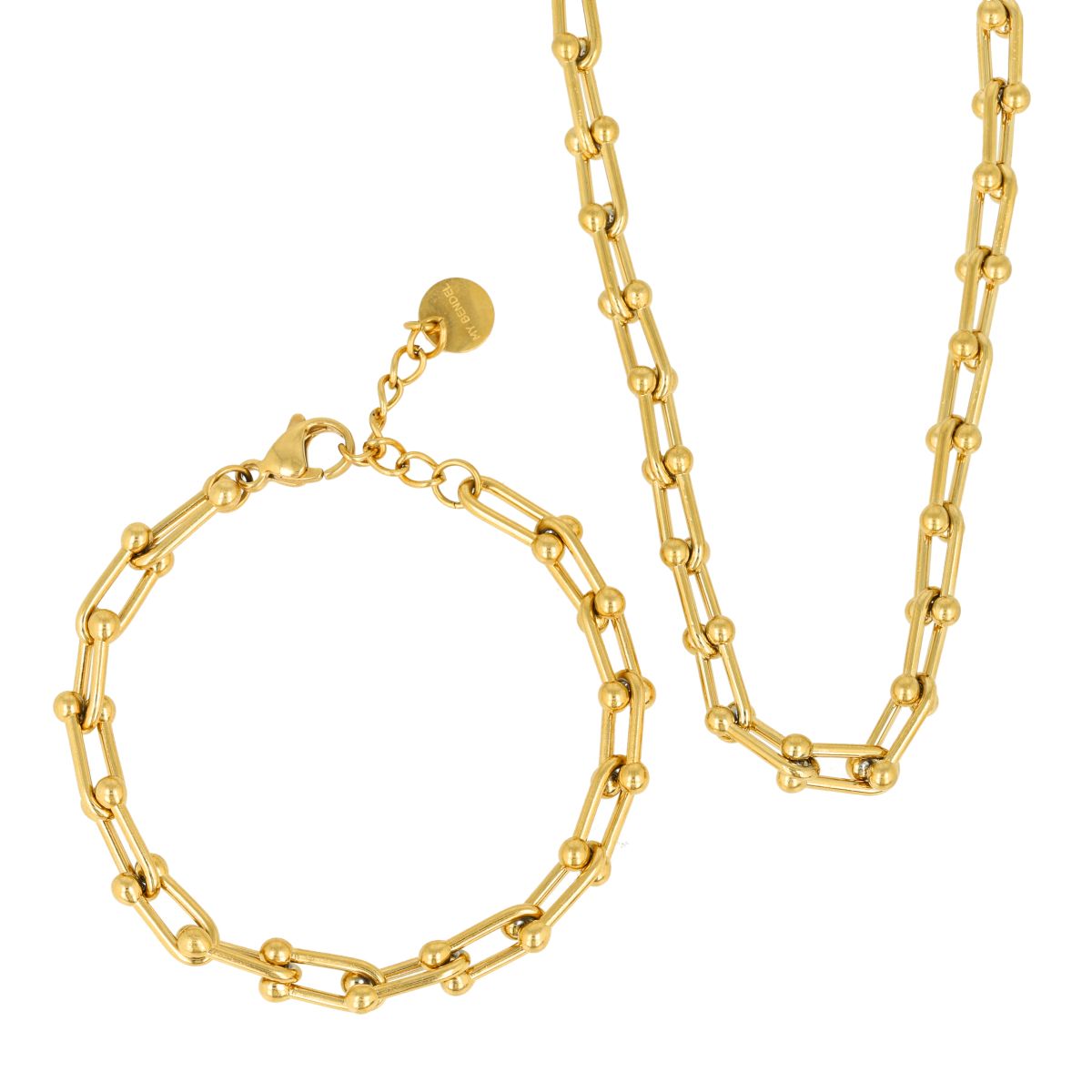 Sieradenset schakel armband en ketting