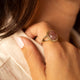 Gouden vintagering - Berry Quartz edelsteen - Innerlijke kracht