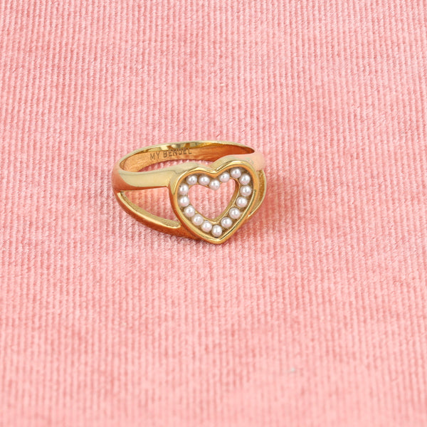 Harten Ring met Parels
