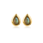 Druppel Studs met Edelsteen • Labradoriet