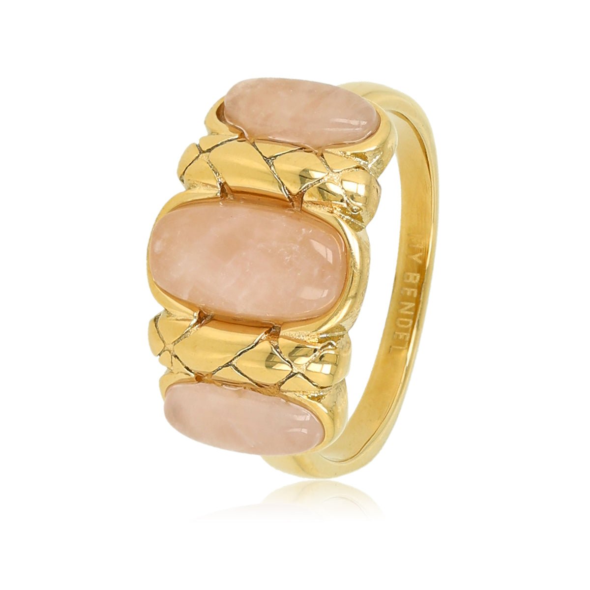Rose Quartz Ring – Vintage Romance in Goud - My Bendel