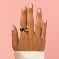 Vintage look ring - topaz glassteen - My Bendel