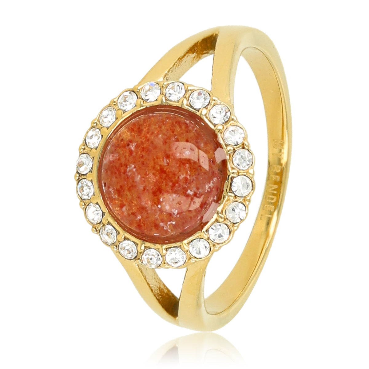 Berry Quartz Ring – Goudkleurig & Sprankelend