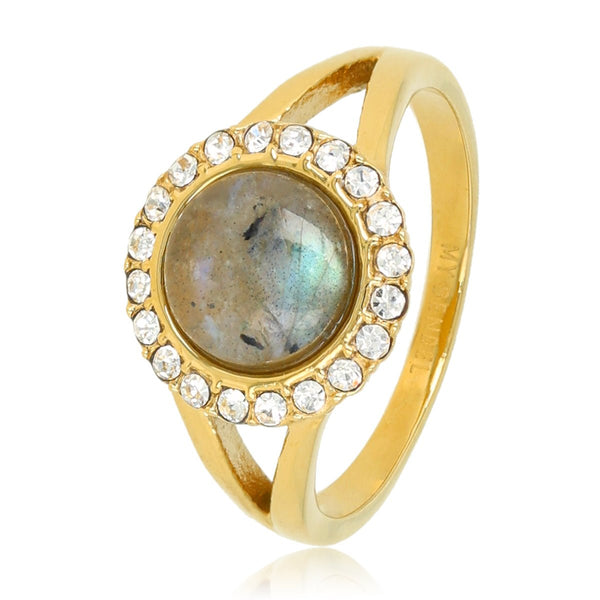 Labradorite Ring – Goudkleurig met Magisch Effect - My Bendel