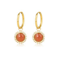 Berry Quartz Oorbellen – Goudkleurig & Glamorous