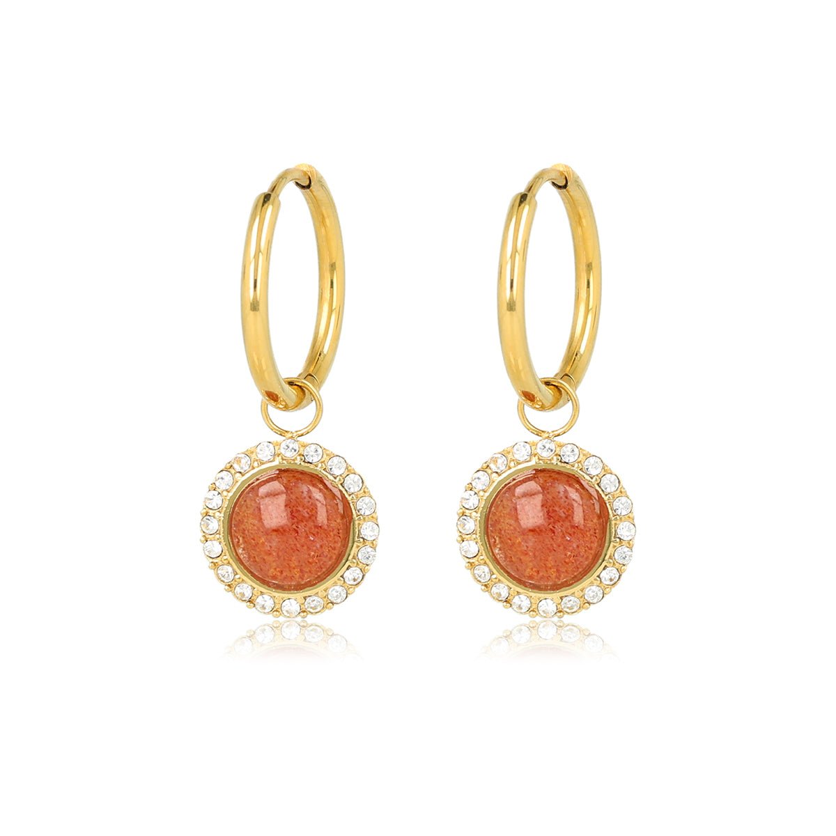 Berry Quartz Oorbellen – Goudkleurig & Glamorous - My Bendel