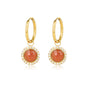 Berry Quartz Oorbellen – Goudkleurig & Glamorous