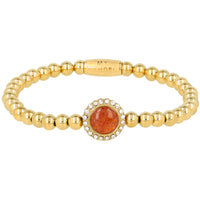 Berry Quartz Armband – Goudkleurige finesse